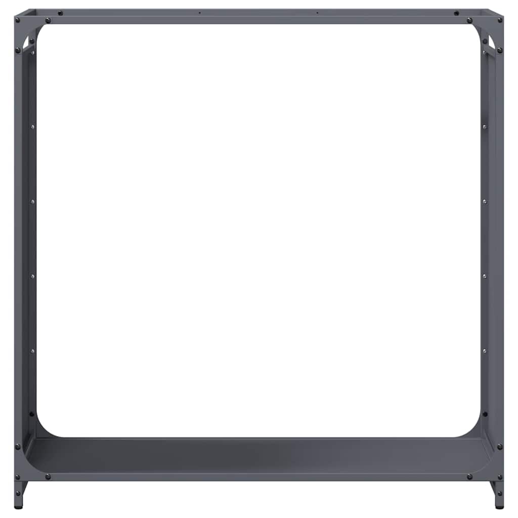Vedstativ antrasitt 90x28x90 cm kaldvalset stål
