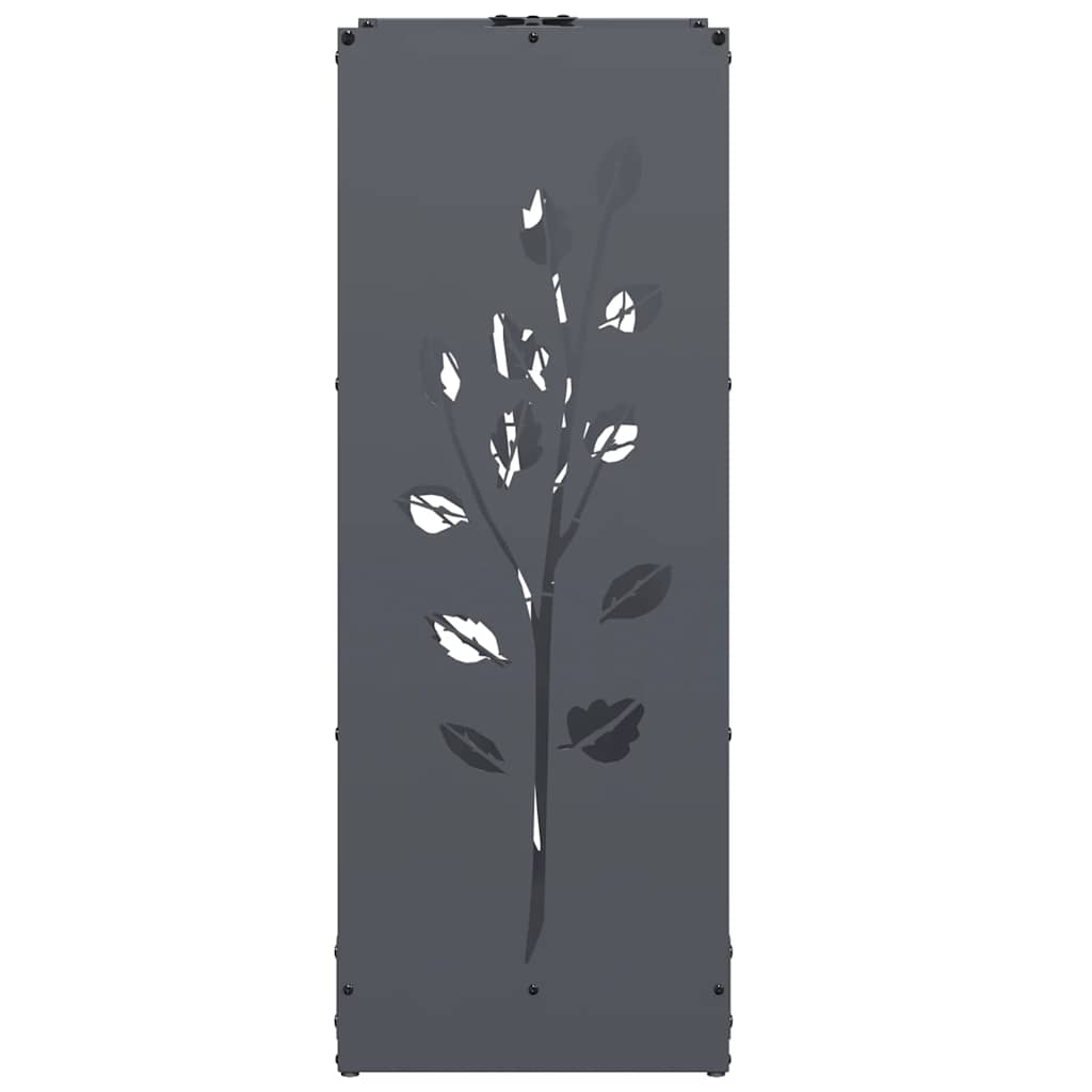 Vedstativ antrasitt 40x30x80 cm kaldvalset stål vidaXL