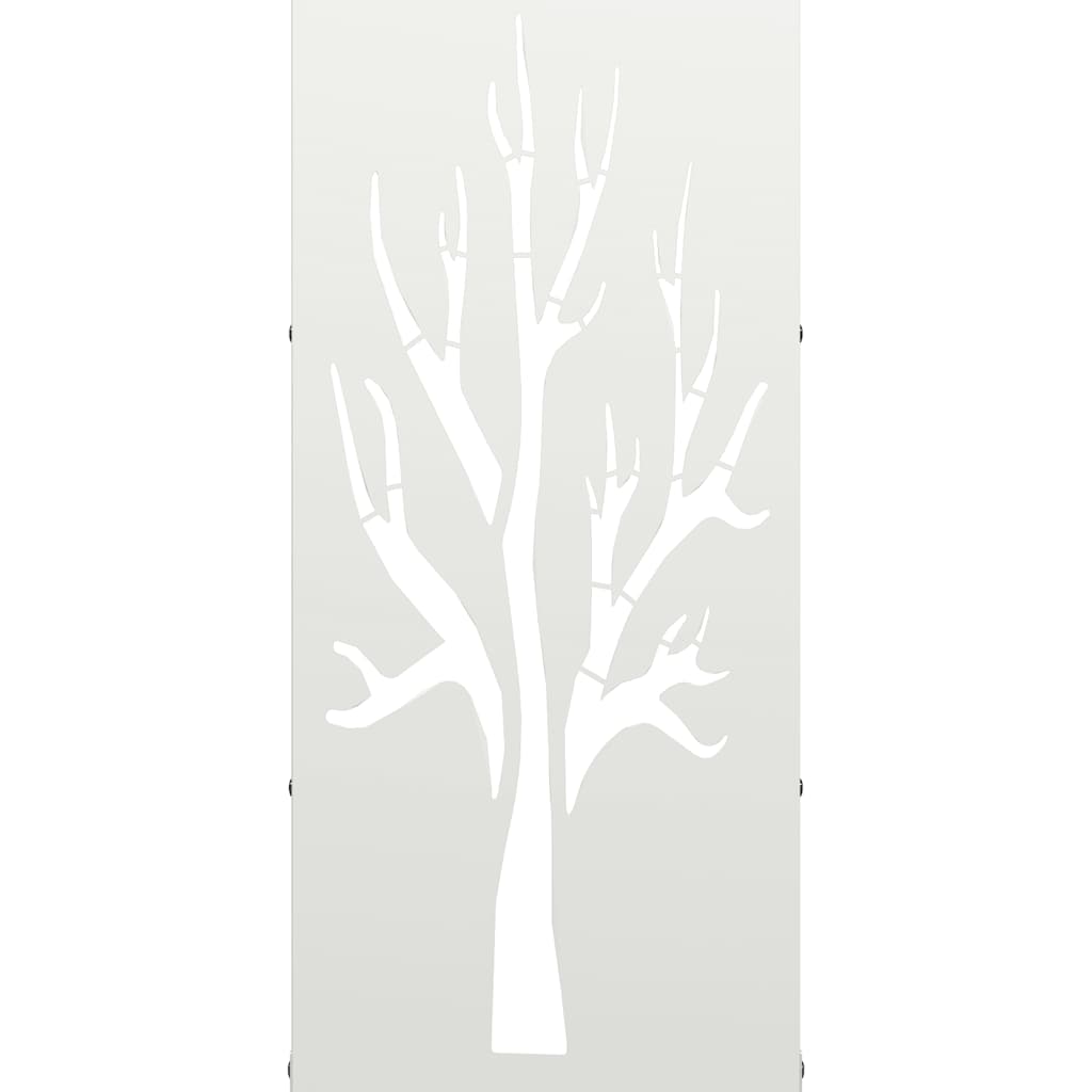 Vedstativ hvit 40x30x80 cm kaldvalset stål