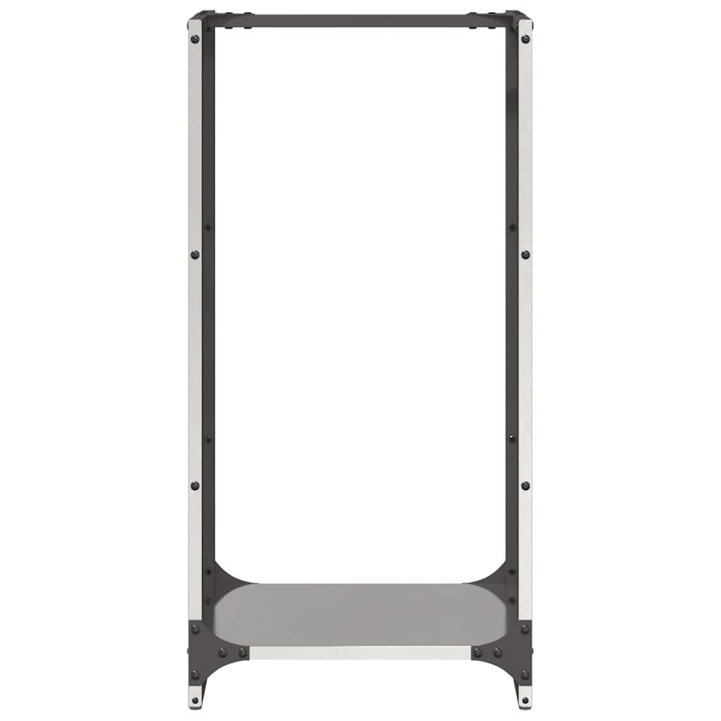 Vedstativ 40x30x80 cm rustfritt stål