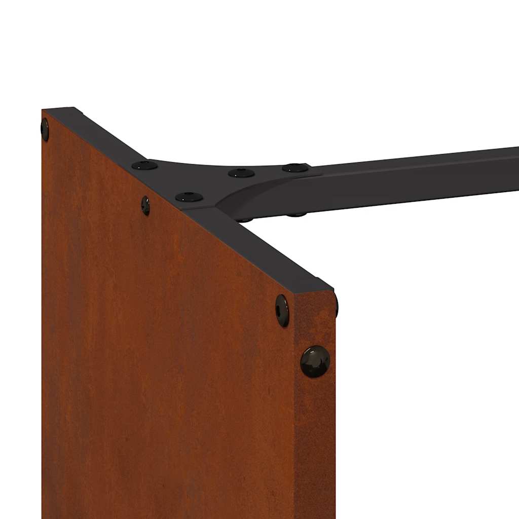 Vedstativ 40x30x80 cm oksidert stål