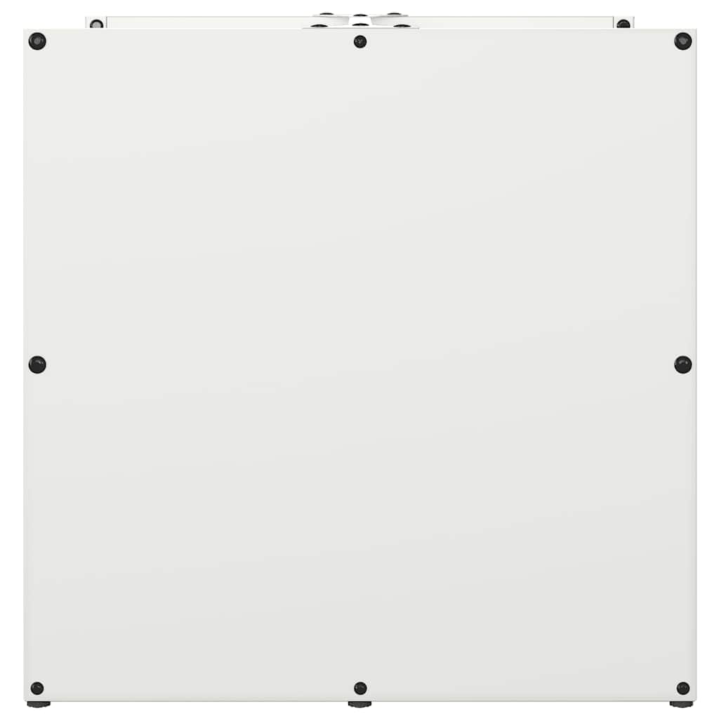 Vedstativ hvit 40x40x40 cm kaldvalset stål