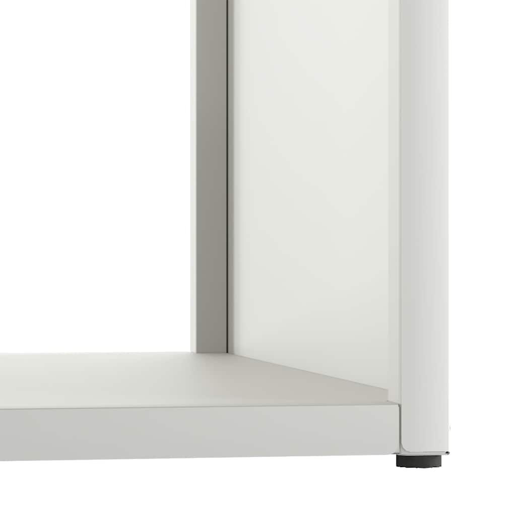 Vedstativ hvit 40x40x40 cm kaldvalset stål