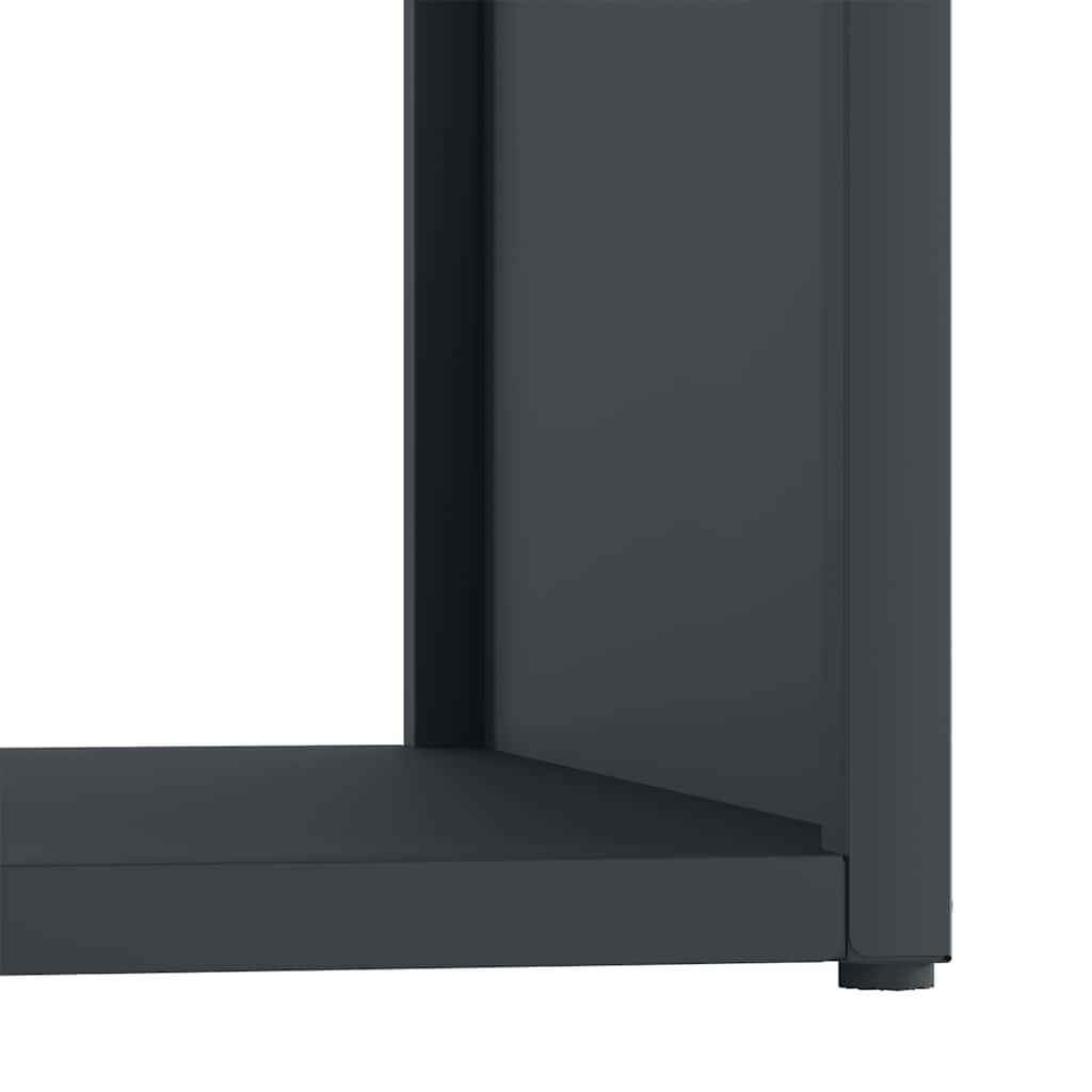 Vedstativ antrasitt 40x40x40 cm kaldvalset stål