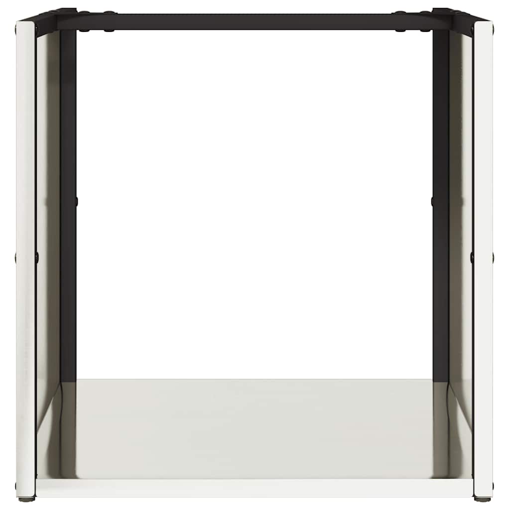 Vedstativ 40x40x40 cm rustfritt stål