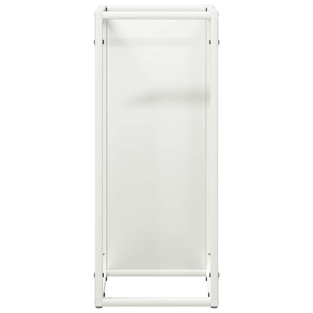 Vedstativ svart 25x25x60 cm kaldvalset stål