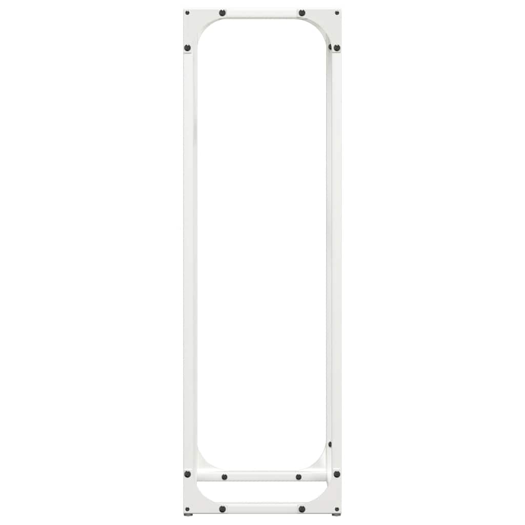 Vedstativ hvit 25x25x80 cm kaldvalset stål