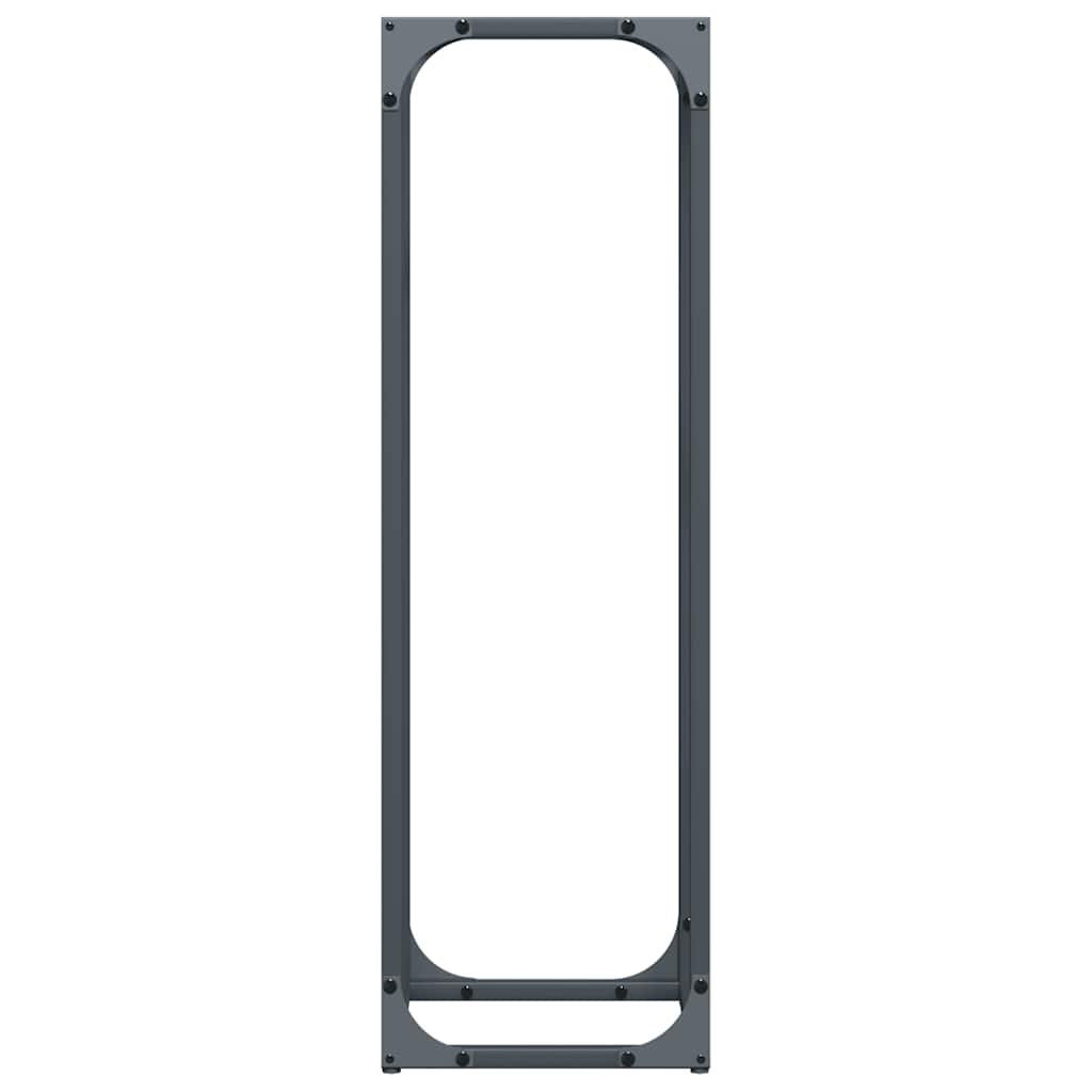Vedstativ antrasitt 25x25x80 cm kaldvalset stål vidaXL