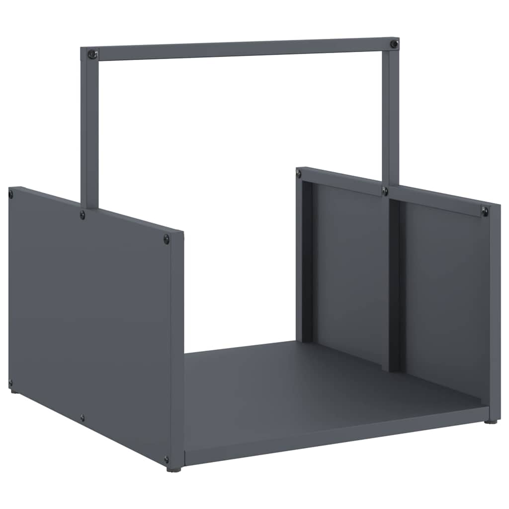 Vedstativ antrasitt 40x40x40 cm kaldvalset stål