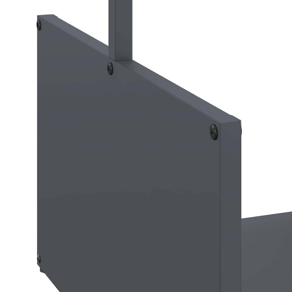 Vedstativ antrasitt 40x40x40 cm kaldvalset stål