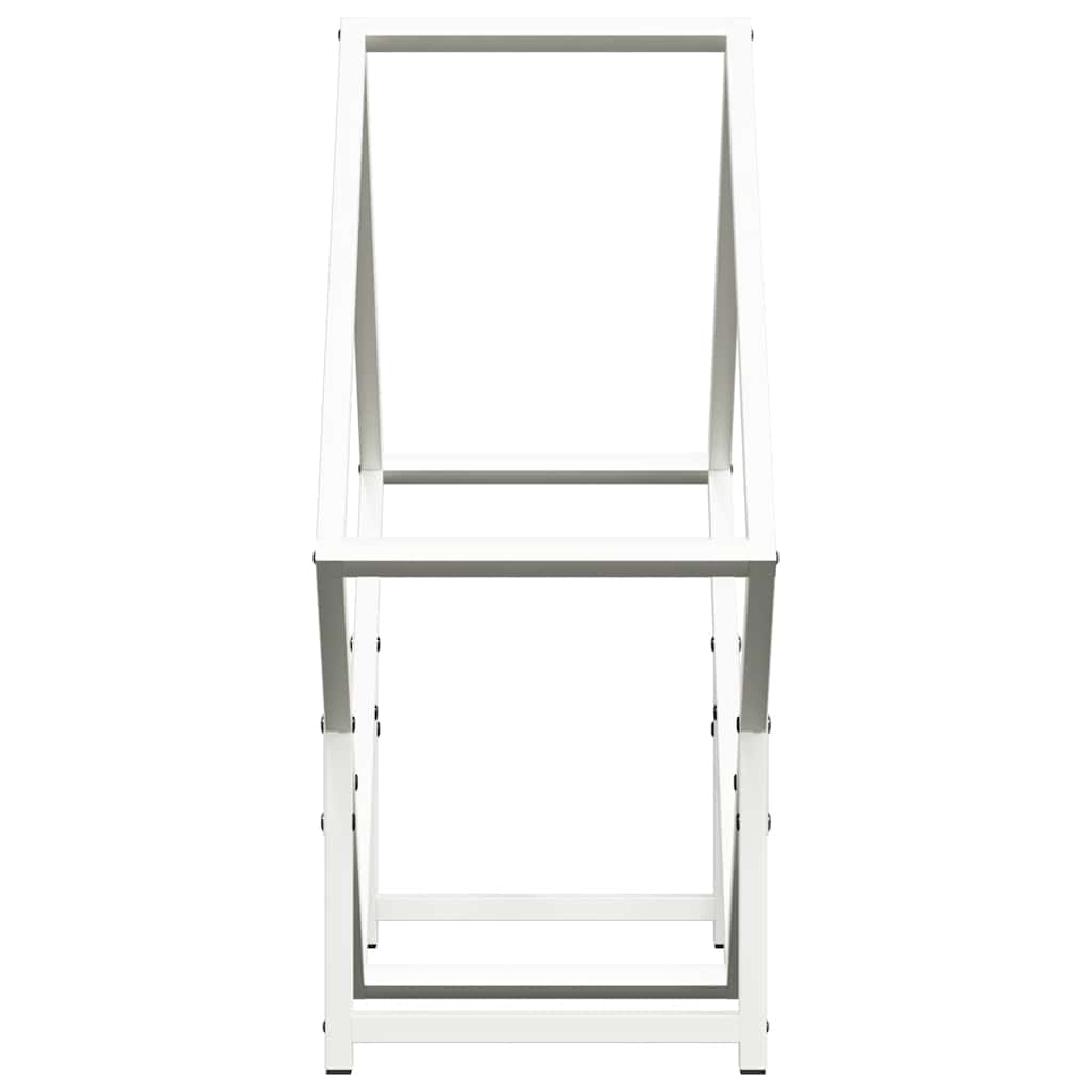Vedstativ svart 60x25x60 cm kaldvalset stål