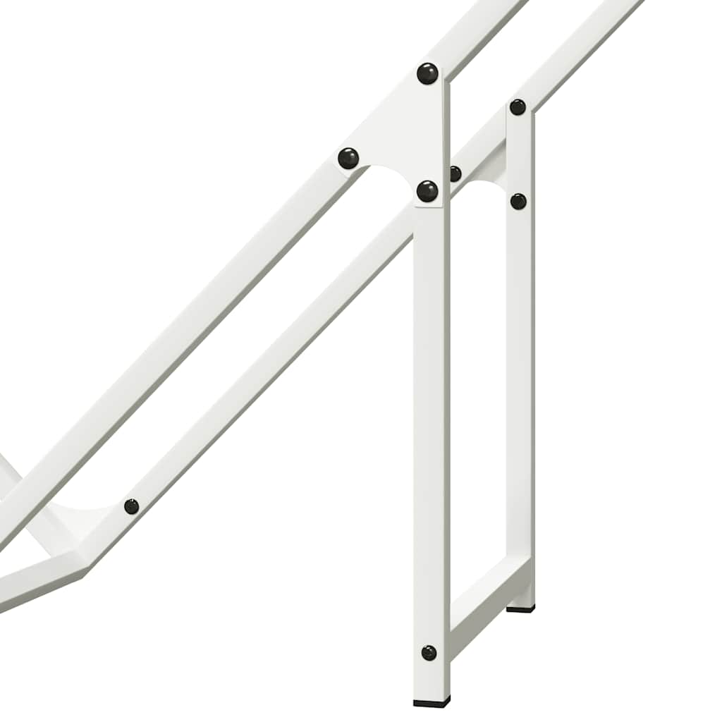 Vedstativ hvit 100x25x100 cm kaldvalset stål