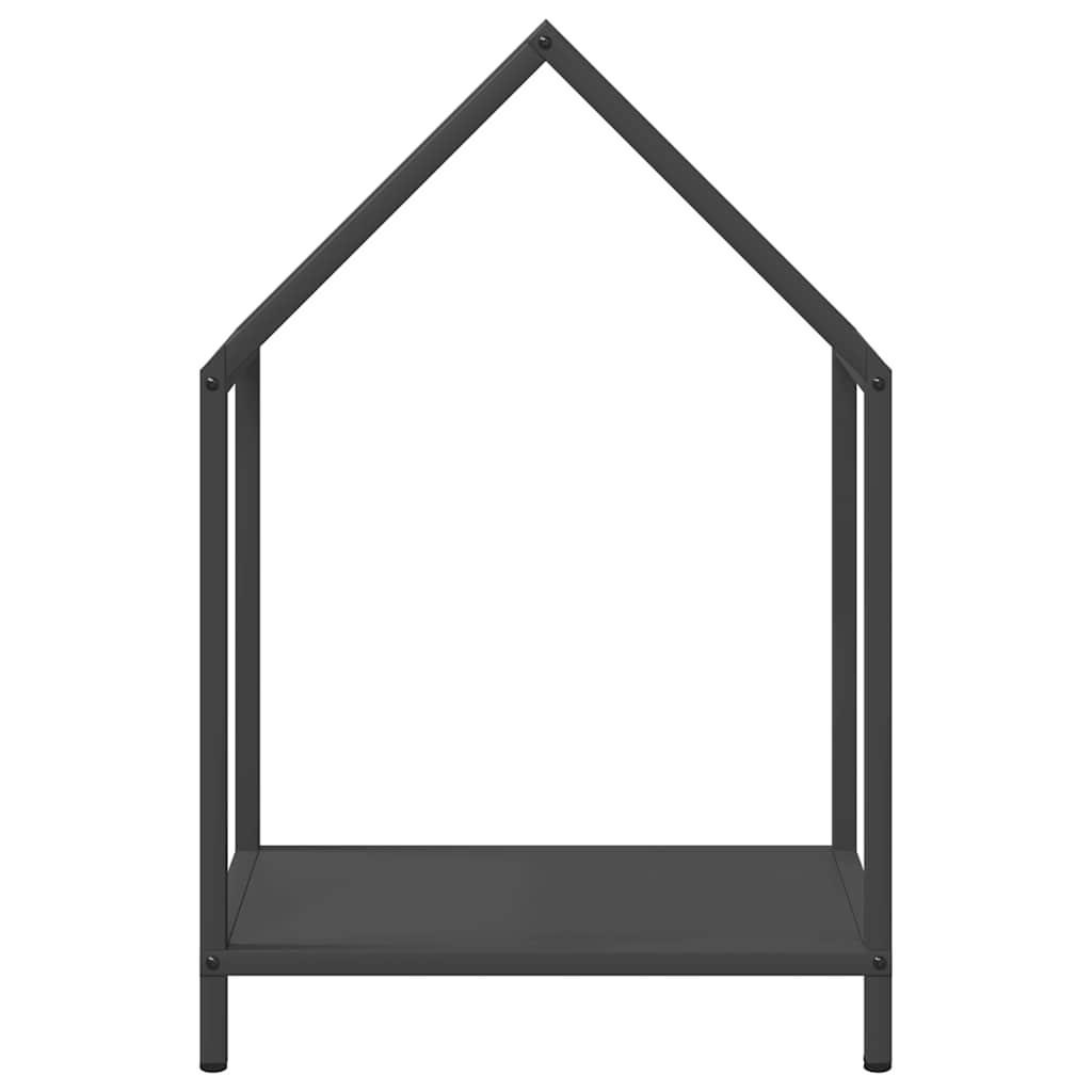 Vedstativ svart 40x25x60 cm kaldvalset stål