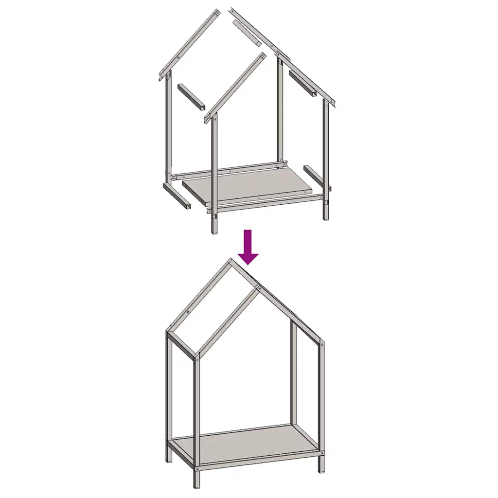 Vedstativ antrasitt 40x25x60 cm kaldvalset stål