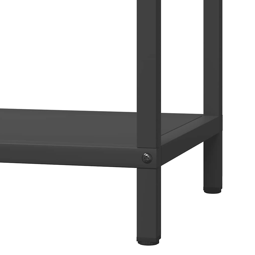 Vedstativ svart 40x25x90 cm kaldvalset stål