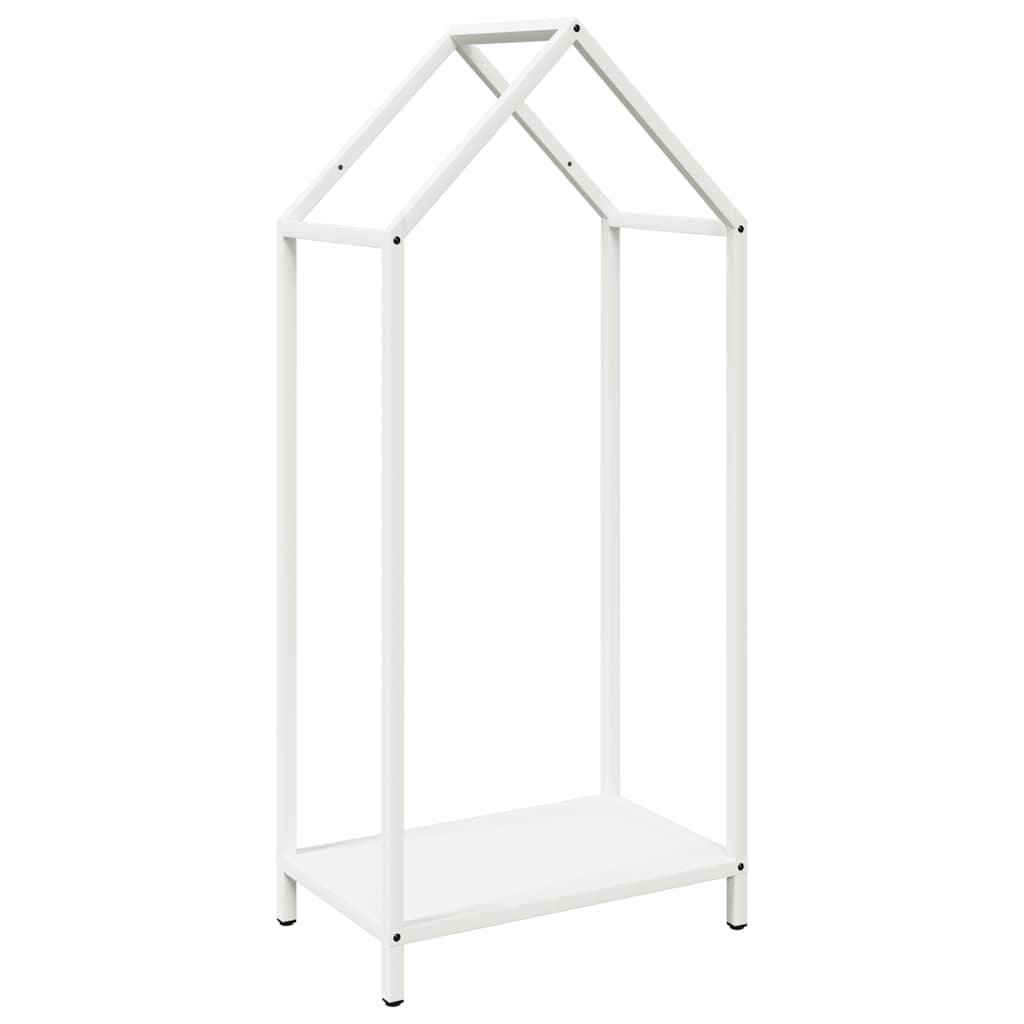 Vedstativ svart 40x25x90 cm kaldvalset stål