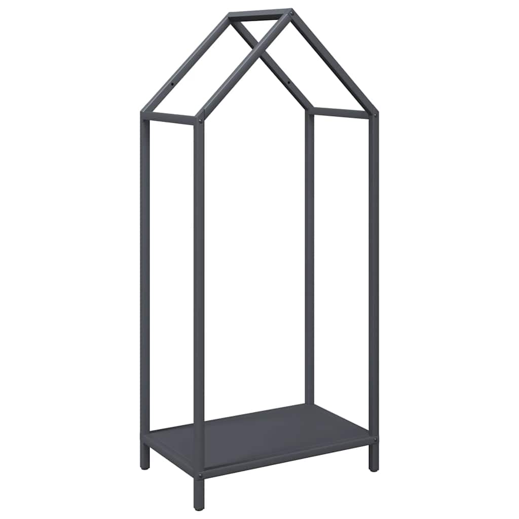 Vedstativ antrasitt 40x25x90 cm kaldvalset stål