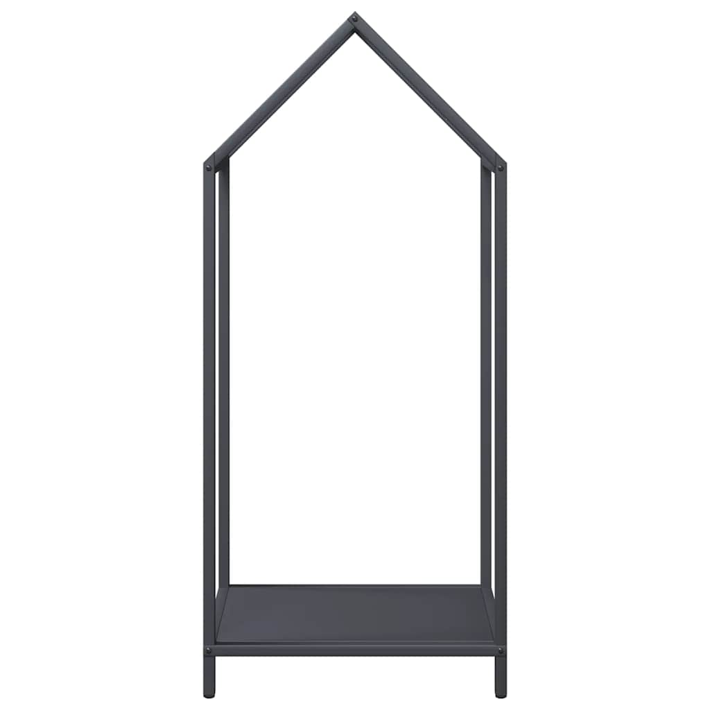 Vedstativ antrasitt 40x25x90 cm kaldvalset stål