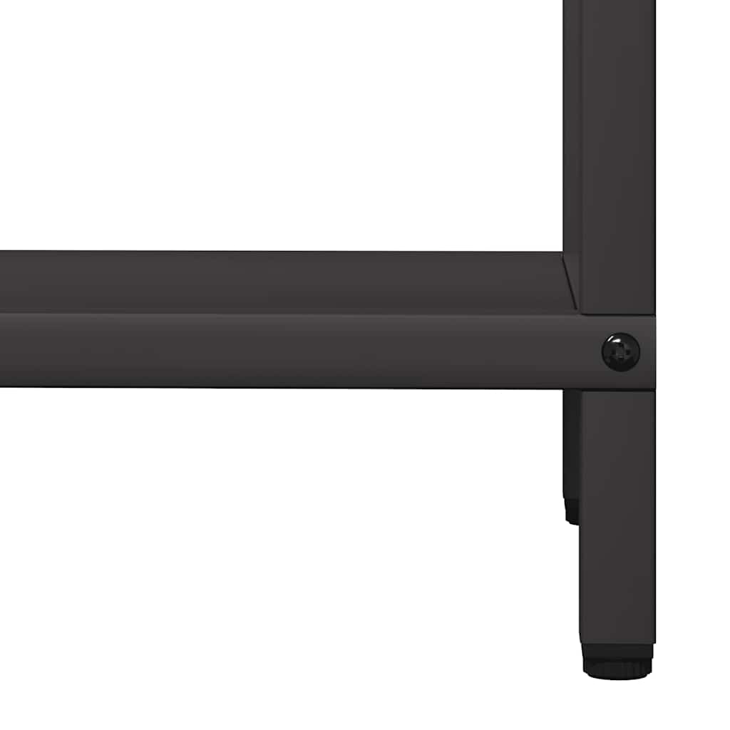 Vedstativ svart 40x25x120 cm kaldvalset stål