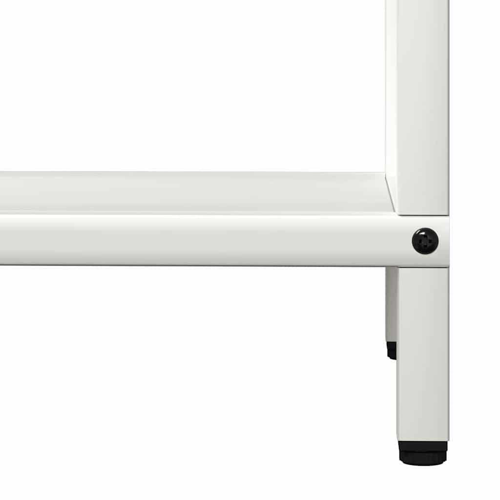 Vedstativ hvit 40x25x120 cm kaldvalset stål