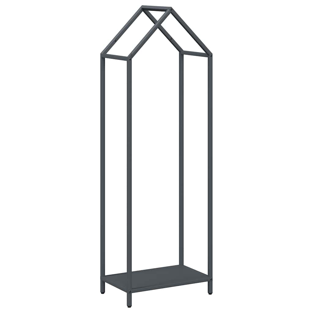 Vedstativ antrasitt 40x25x120 cm kaldvalset stål