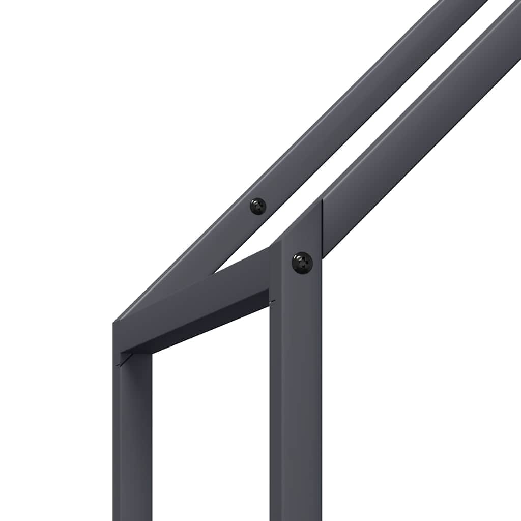 Vedstativ antrasitt 40x25x120 cm kaldvalset stål