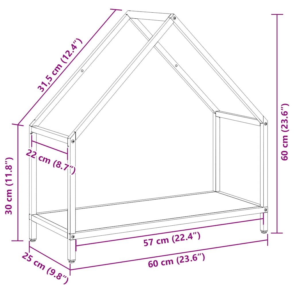 Vedstativ olivengrønn 60x25x60 cm kaldvalset stål