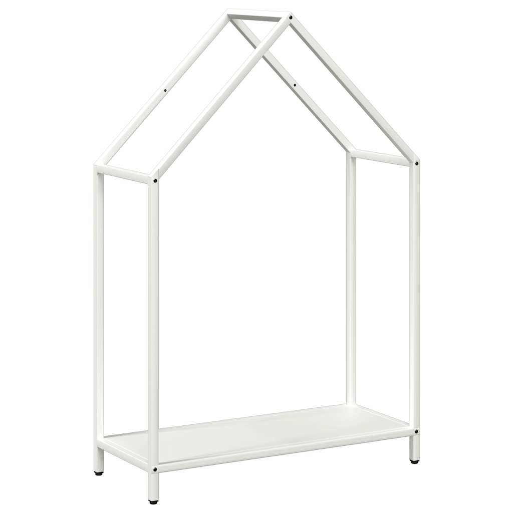 Vedstativ svart 60x25x90 cm kaldvalset stål