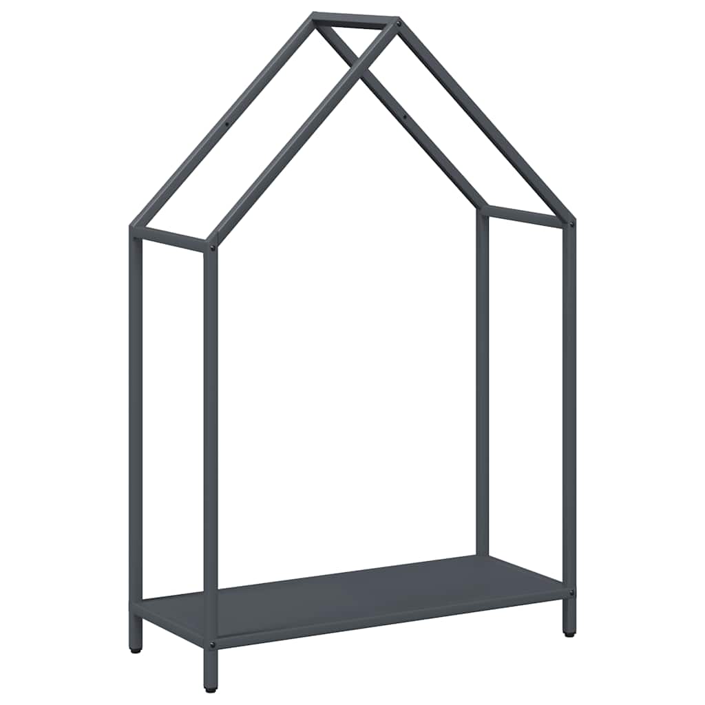 Vedstativ antrasitt 60x25x90 cm kaldvalset stål