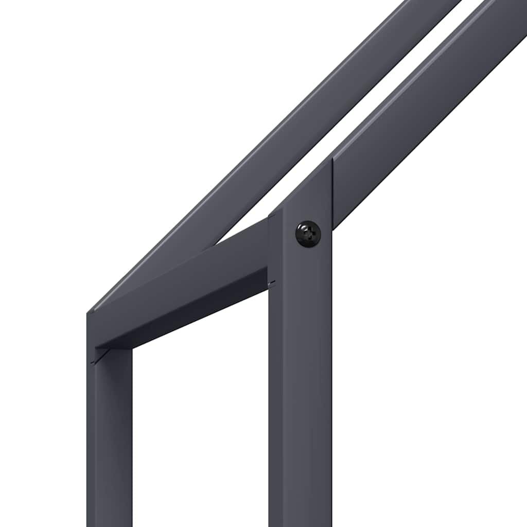 Vedstativ antrasitt 60x25x90 cm kaldvalset stål