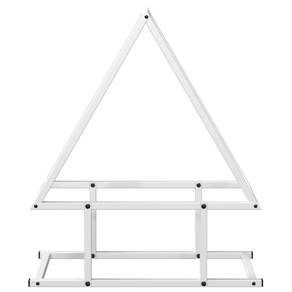 Vedstativ svart 50x25x60 cm kaldvalset stål