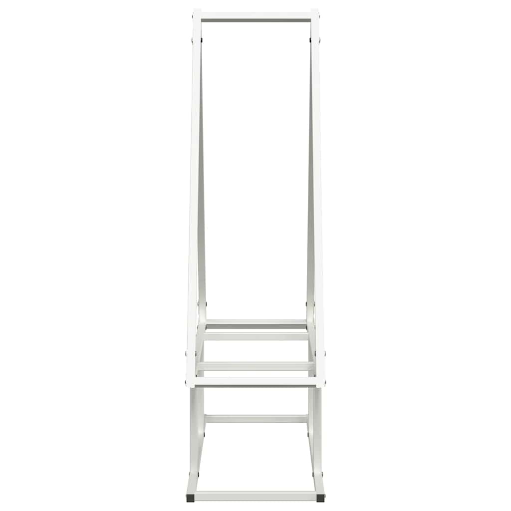 Vedstativ svart 80x25x90 cm kaldvalset stål