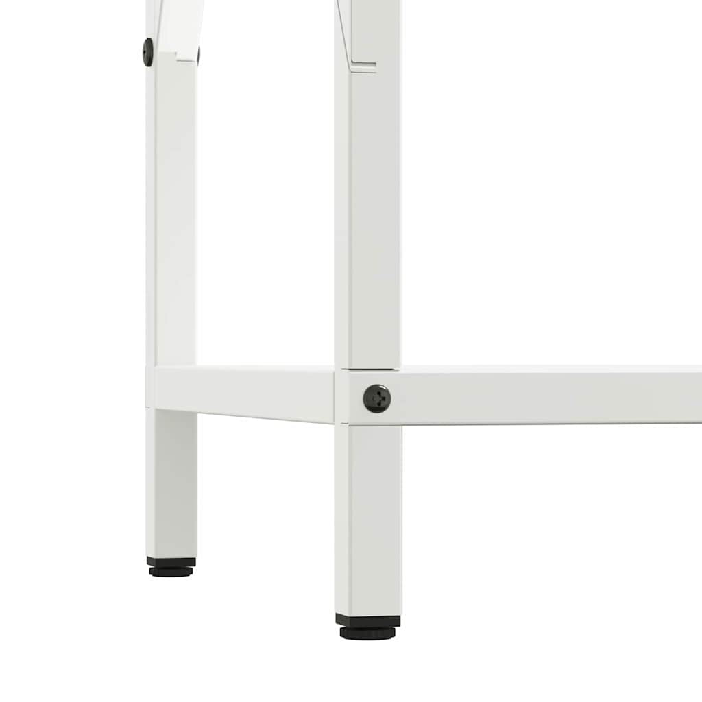 Vedstativ hvit 34x25x70 cm kaldvalset stål