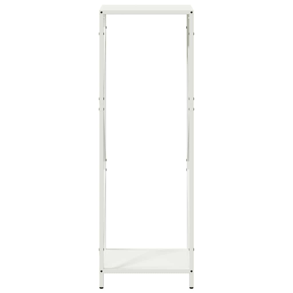 Vedstativ hvit 34x25x100 cm kaldvalset stål