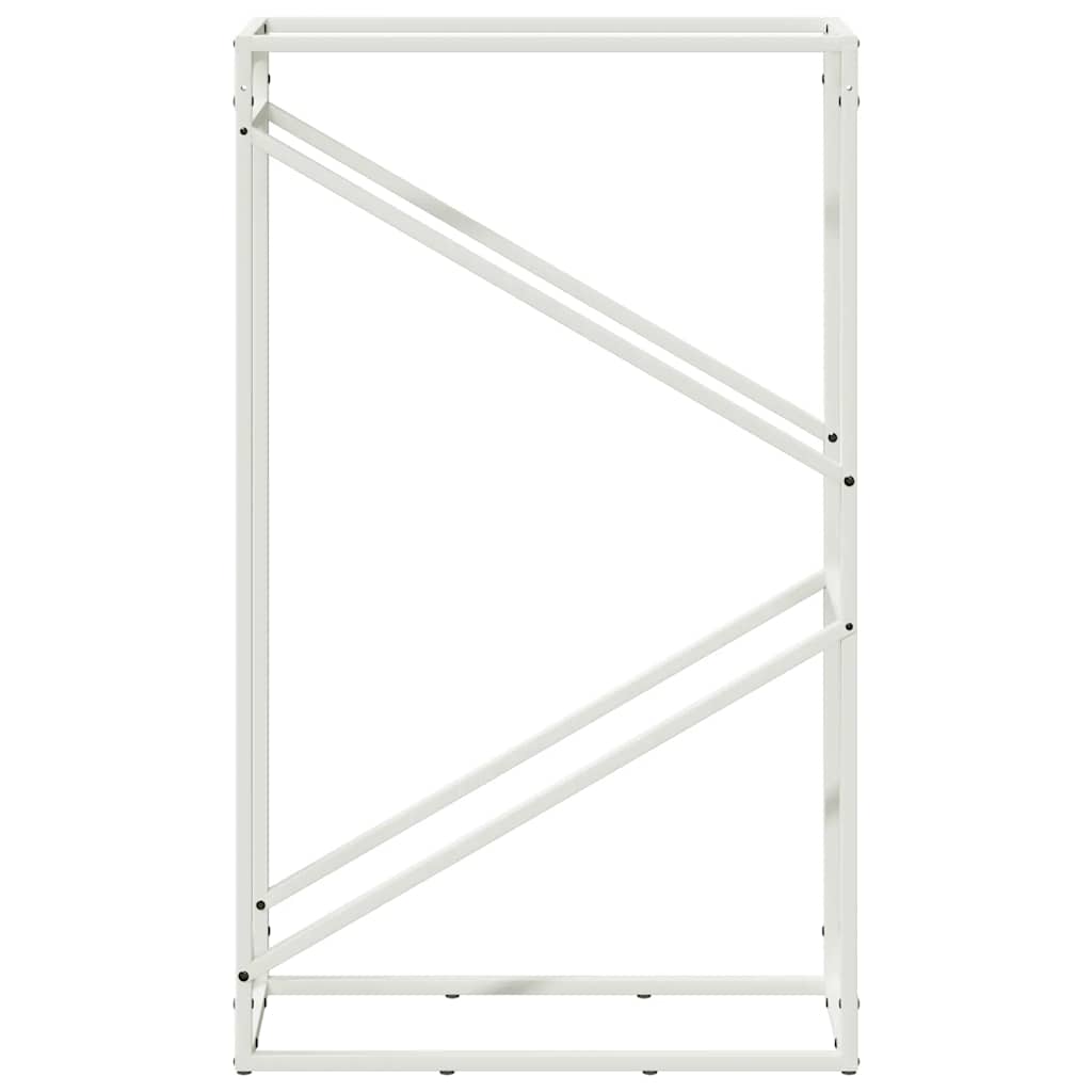 Vedstativ hvit 60x25x100 cm kaldvalset stål