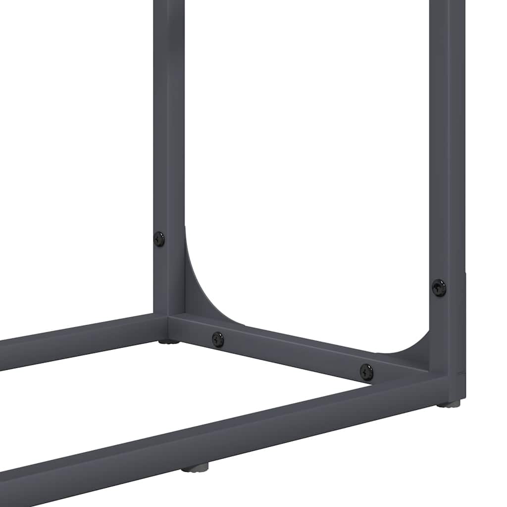 Vedstativ antrasitt 60x25x100 cm kaldvalset stål