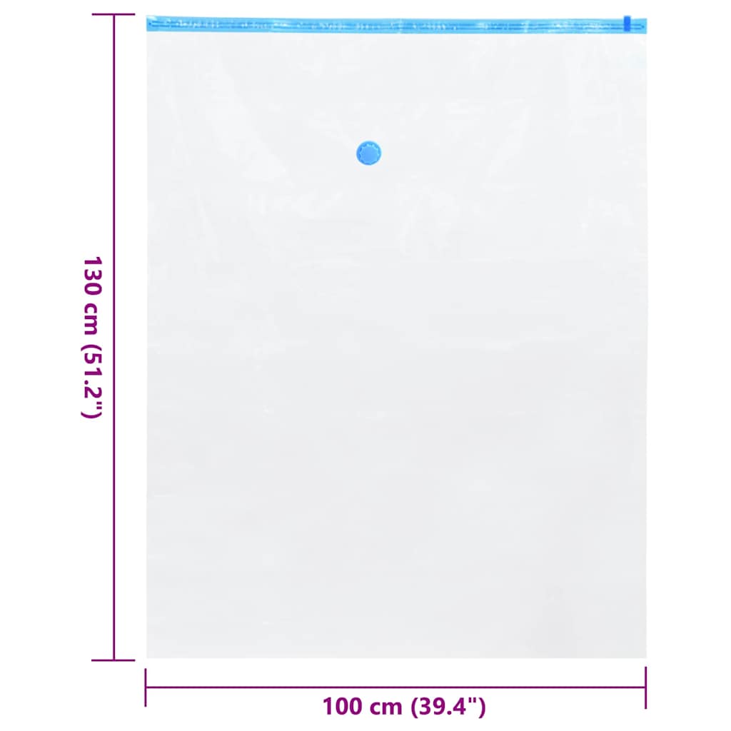 Oppbevaringsposer 5 pcs Transparent og blå 130 x 100 cm vidaXL