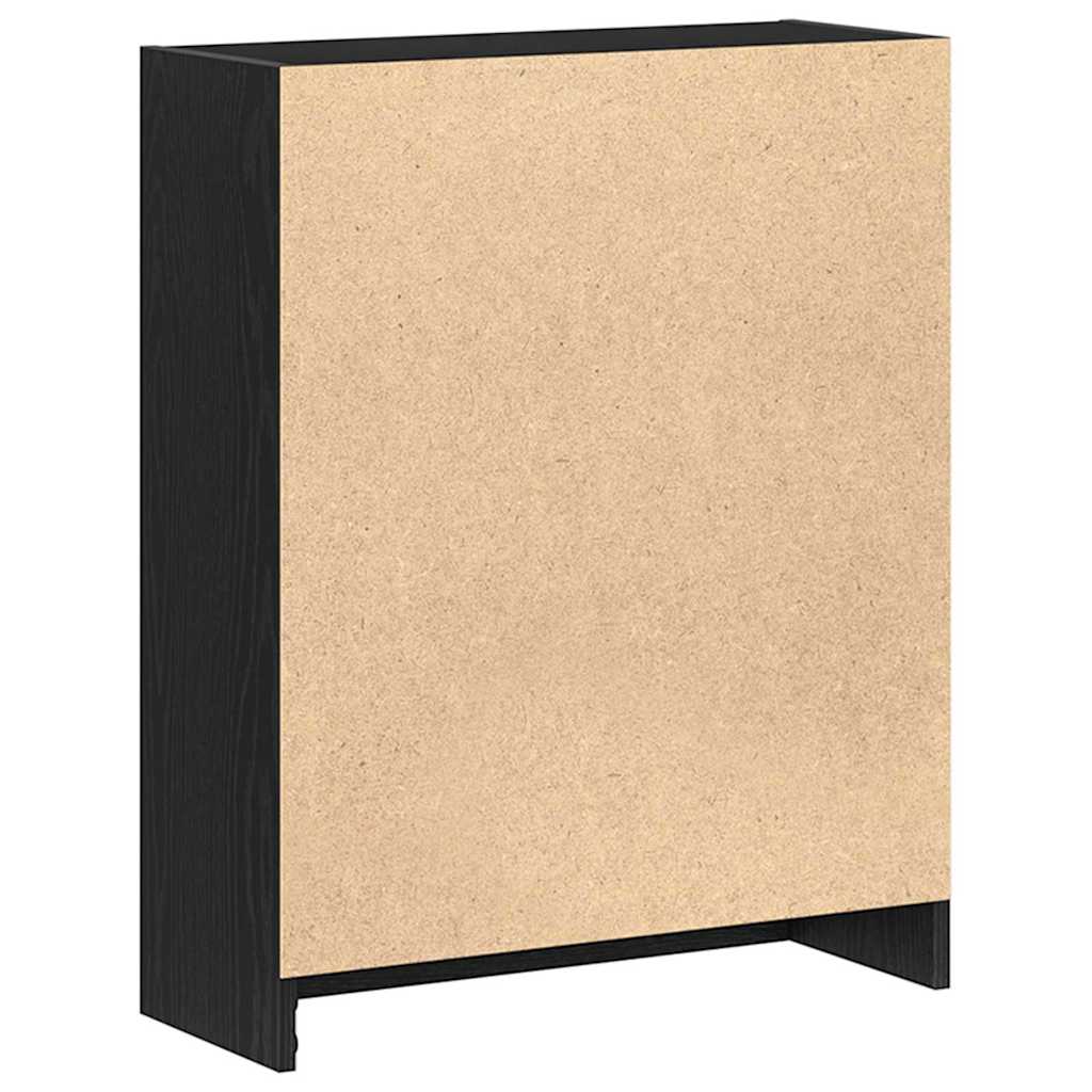 Bokskap Svart Eik 60 x 24 x 76 cm Konstruert tre