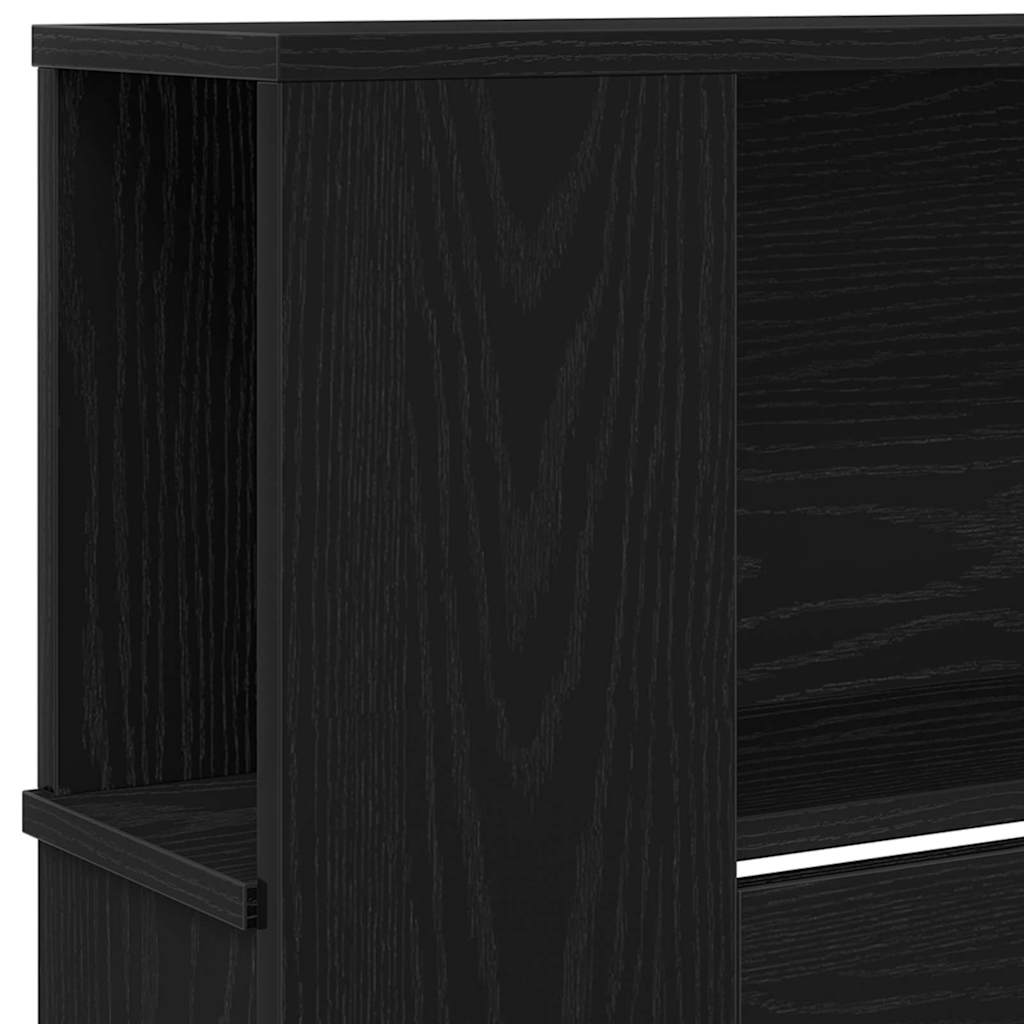 Hodegavlskap Svart Eik 220 x 18,5 x 102,5 cm Konstruert tre