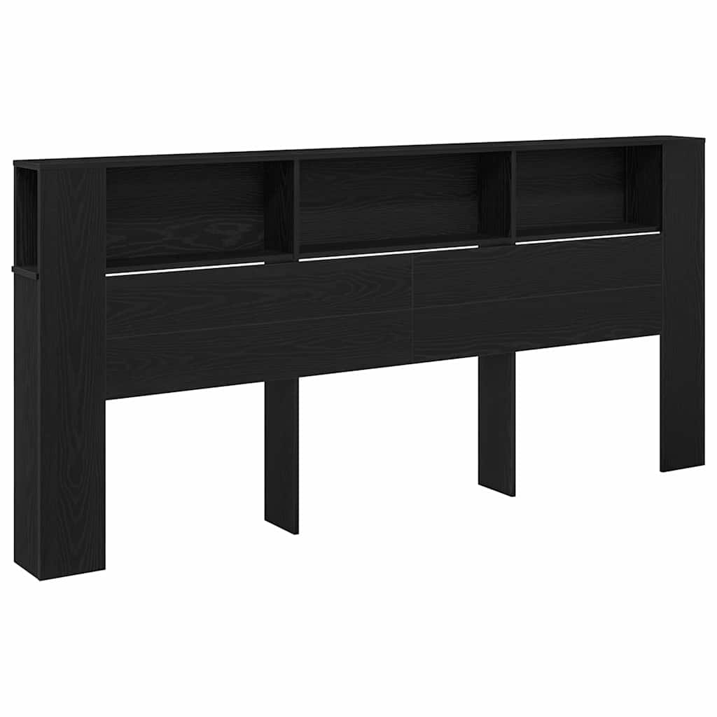 Hodegavlskap Svart Eik 220 x 18,5 x 102,5 cm Konstruert tre