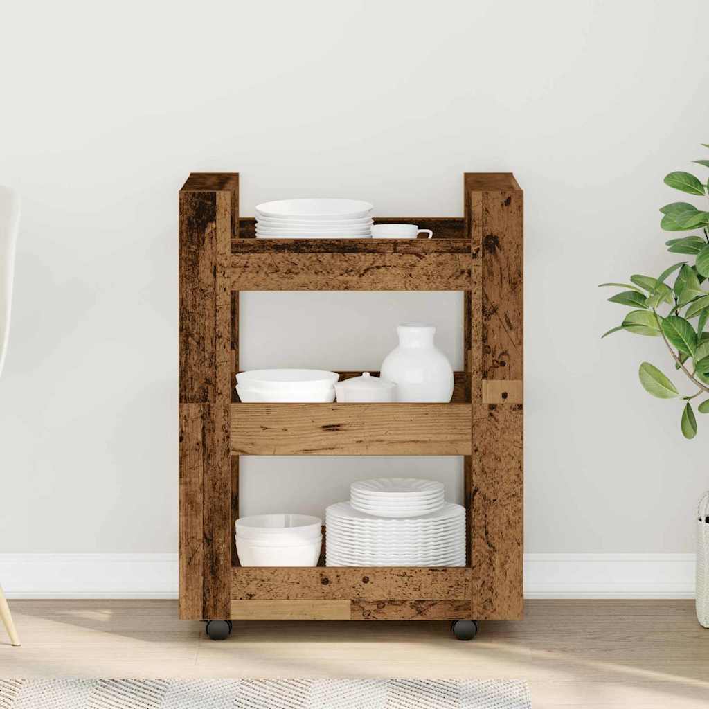Kjøkkenvogn Eiketre 60 x 45 x 80 cm Konstruert tre