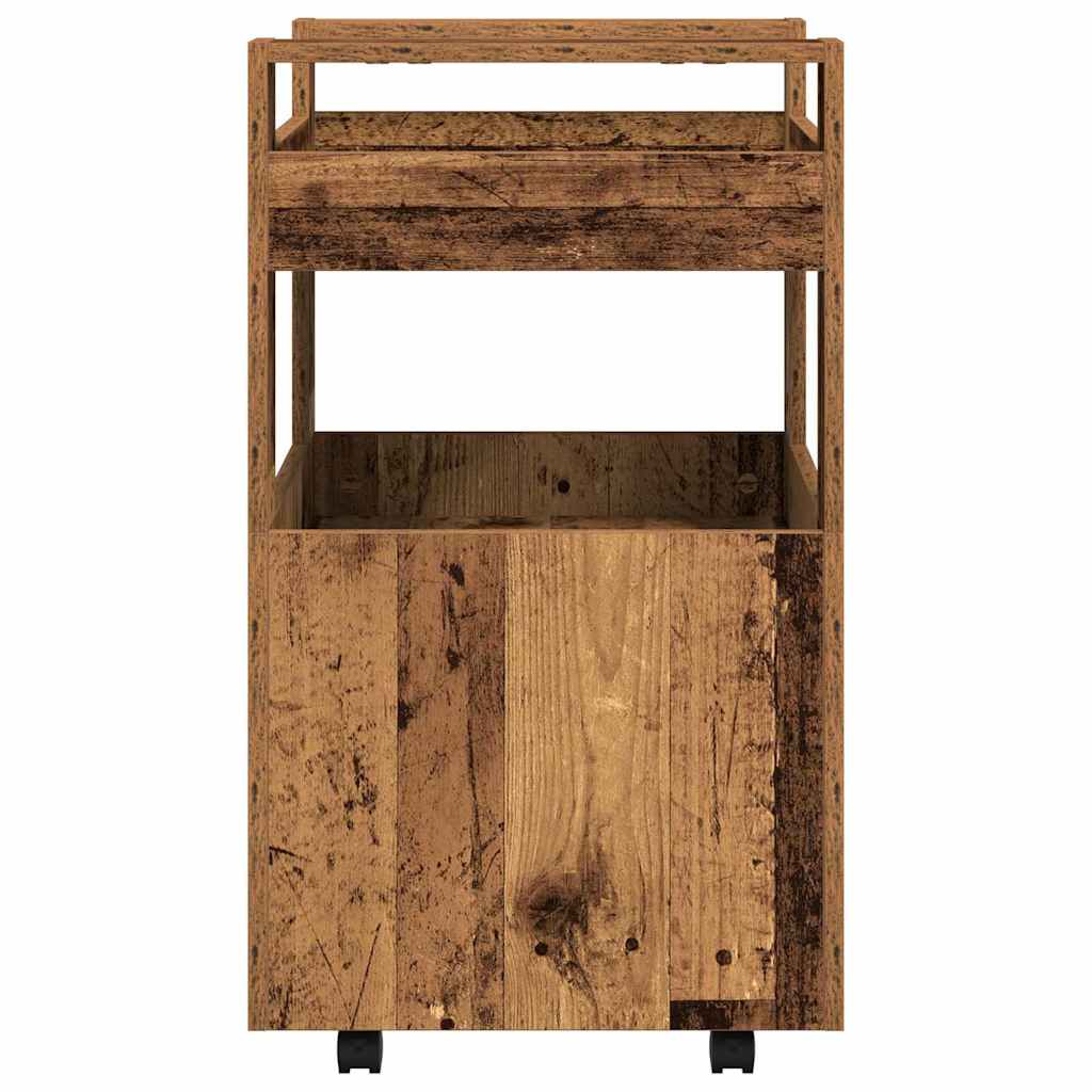 Kjøkkenvogn Gammelt tre 60 x 45 x 80 cm Konstruert tre