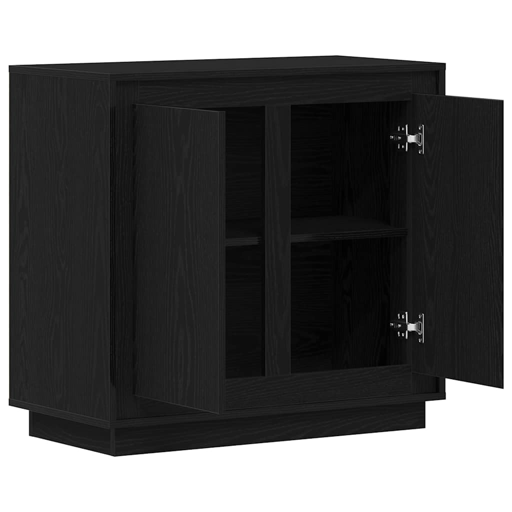 Serviesskap Svart Eik 80 x 40 x 75 cm Konstruert tre
