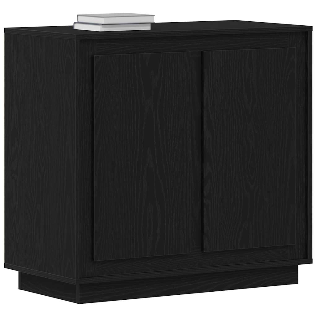 Serviesskap Svart Eik 80 x 40 x 75 cm Konstruert tre