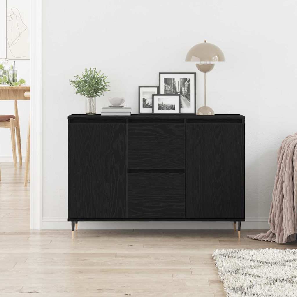 Serviesskap Svart Eik 101,5 x 35 x 70 cm Konstruert tre