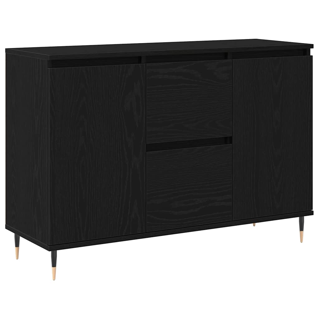 Serviesskap Svart Eik 101,5 x 35 x 70 cm Konstruert tre