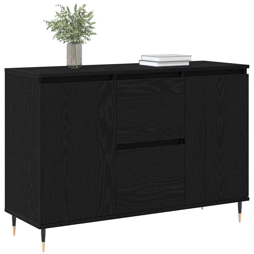 Serviesskap Svart Eik 101,5 x 35 x 70 cm Konstruert tre