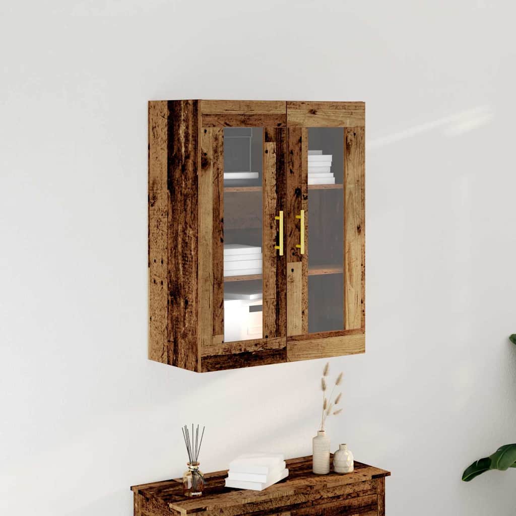 Veggskap Veggmontert Gamle tre 69,5 x 34 x 90 cm Konstruert tre