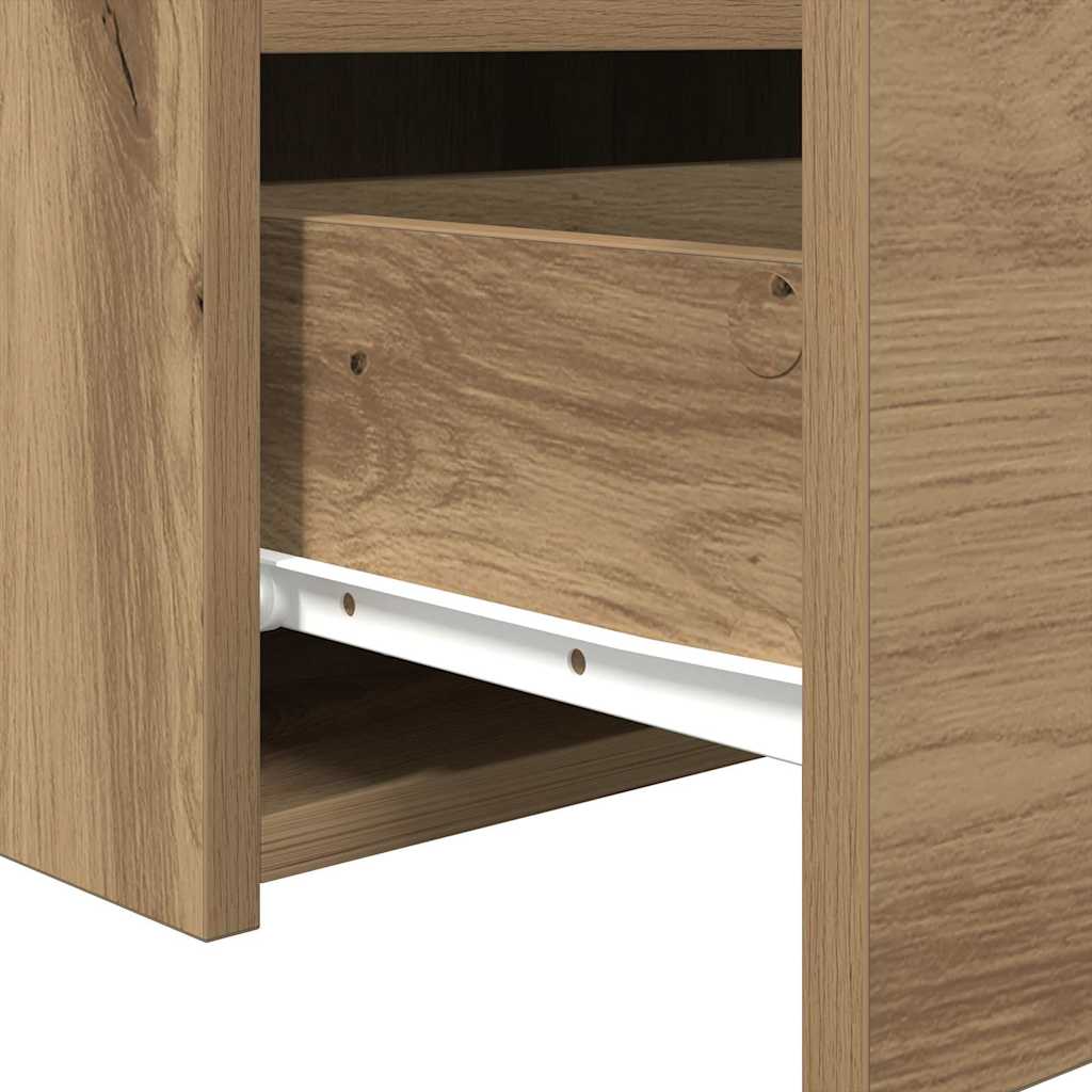 Nattbordskap 2 pcs Artisan Eik 50 x 40 x 45 cm Konstruert tre