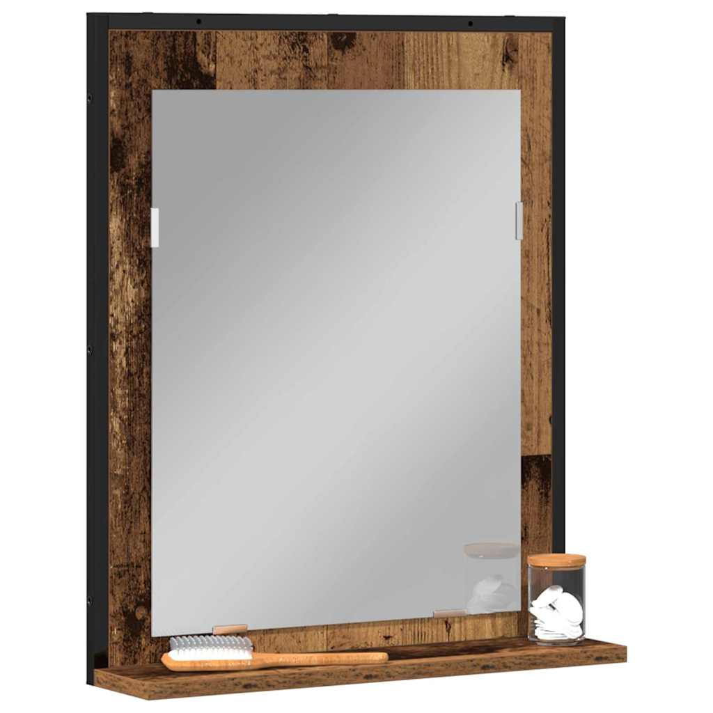 Speil Gammelt tre 50 x 12 x 60 cm Glass og konstruert tre
